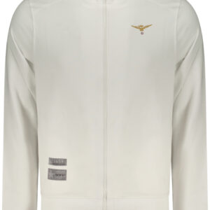 WEISSES HERREN-SWEATSHIRT MIT REISSVERSCHLUSS DER MILITÄRAKADEMIE