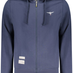 MILITARY ACADEMY HERREN-SWEATSHIRT MIT REISSVERSCHLUSS, BLAU