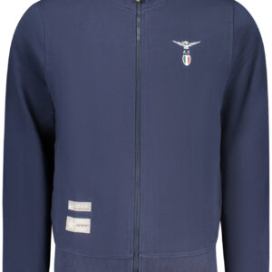 MILITARY ACADEMY HERREN-SWEATSHIRT MIT REISSVERSCHLUSS, BLAU