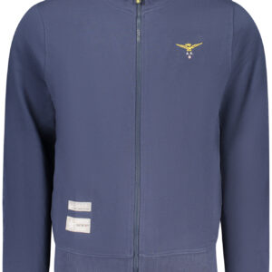 MILITARY ACADEMY HERREN-SWEATSHIRT MIT REISSVERSCHLUSS, BLAU