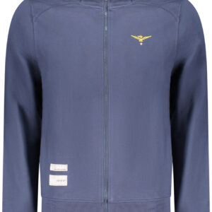 MILITARY ACADEMY HERREN-SWEATSHIRT MIT REISSVERSCHLUSS, BLAU