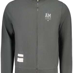 Schwarzes Herren-Sweatshirt mit Reißverschluss der Militärakademie