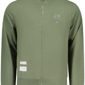 MILITARY ACADEMY HERREN-SWEATSHIRT MIT REISSVERSCHLUSS, GRÜN
