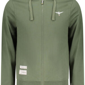 MILITARY ACADEMY HERREN-SWEATSHIRT MIT REISSVERSCHLUSS, GRÜN