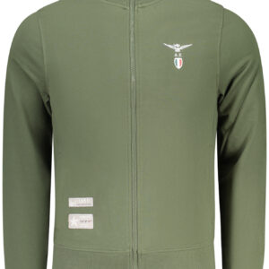 MILITARY ACADEMY HERREN-SWEATSHIRT MIT REISSVERSCHLUSS, GRÜN