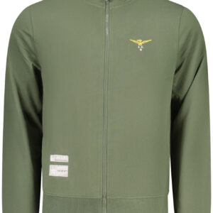 MILITARY ACADEMY HERREN-SWEATSHIRT MIT REISSVERSCHLUSS, GRÜN