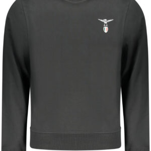 Schwarzes Herren-Sweatshirt mit Reißverschluss der Militärakademie