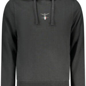 Schwarzes Herren-Sweatshirt mit Reißverschluss der Militärakademie