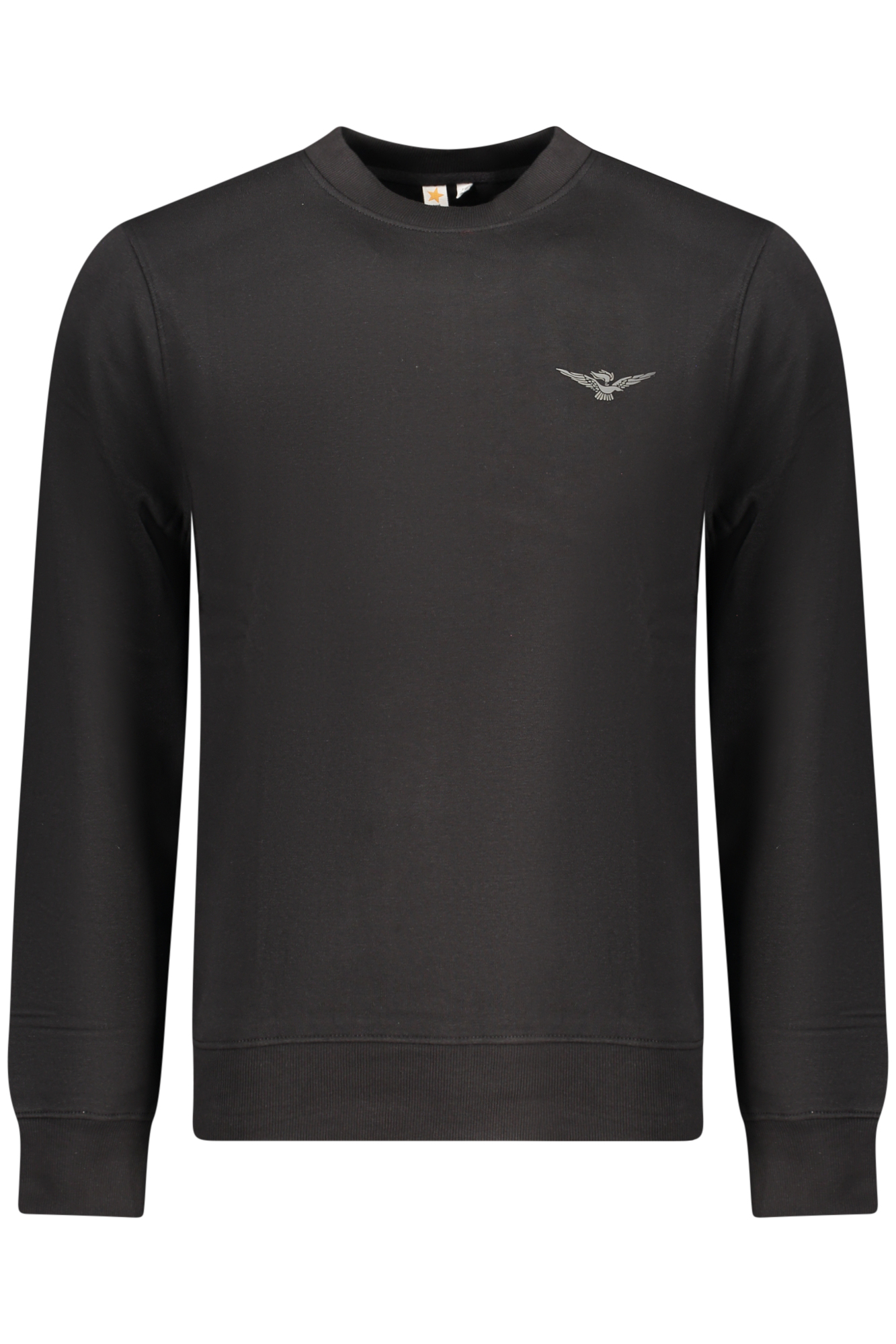 Schwarzes Herren-Sweatshirt mit Reißverschluss der Militärakademie