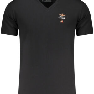 AERONAUTICA MILITARE HERREN SCHWARZES OUTFIT-T-SHIRT