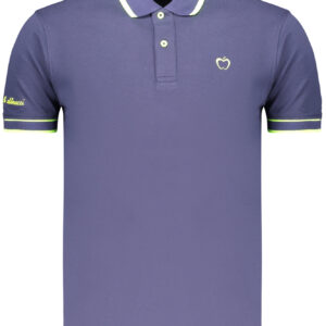 Kisses & Hugs Herren-Poloshirt, blau, kurzärmelig