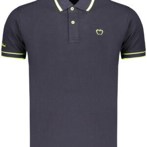 Kisses & Hugs Herren-Poloshirt, blau, kurzärmelig