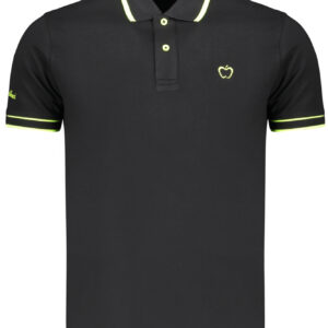 Kisses & Hugs Herren-Poloshirt mit kurzen Ärmeln, schwarz