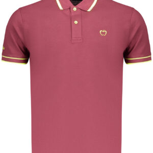 Kisses & Hugs Herren-Poloshirt, rot, kurzärmelig