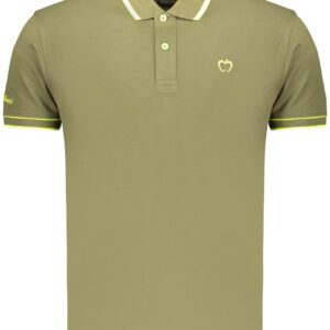 Kisses & Hugs Grünes Kurzarm-Poloshirt für Herren