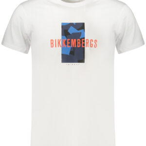 BIKKEMBERGS Herren Kurzarm-T-Shirt Weiß