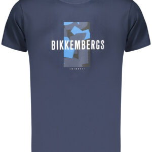 BIKKEMBERGS Herren Kurzarm-T-Shirt Blau