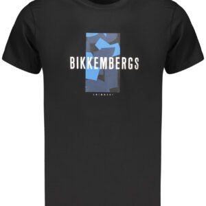 BIKKEMBERGS Herren Kurzarm-T-Shirt Schwarz