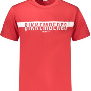 BIKKEMBERGS Herren-Kurzarm-T-Shirt, Rot