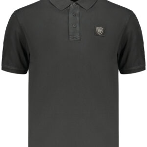 BLAUER APPAREL Herren-Poloshirt mit kurzen Ärmeln, Schwarz