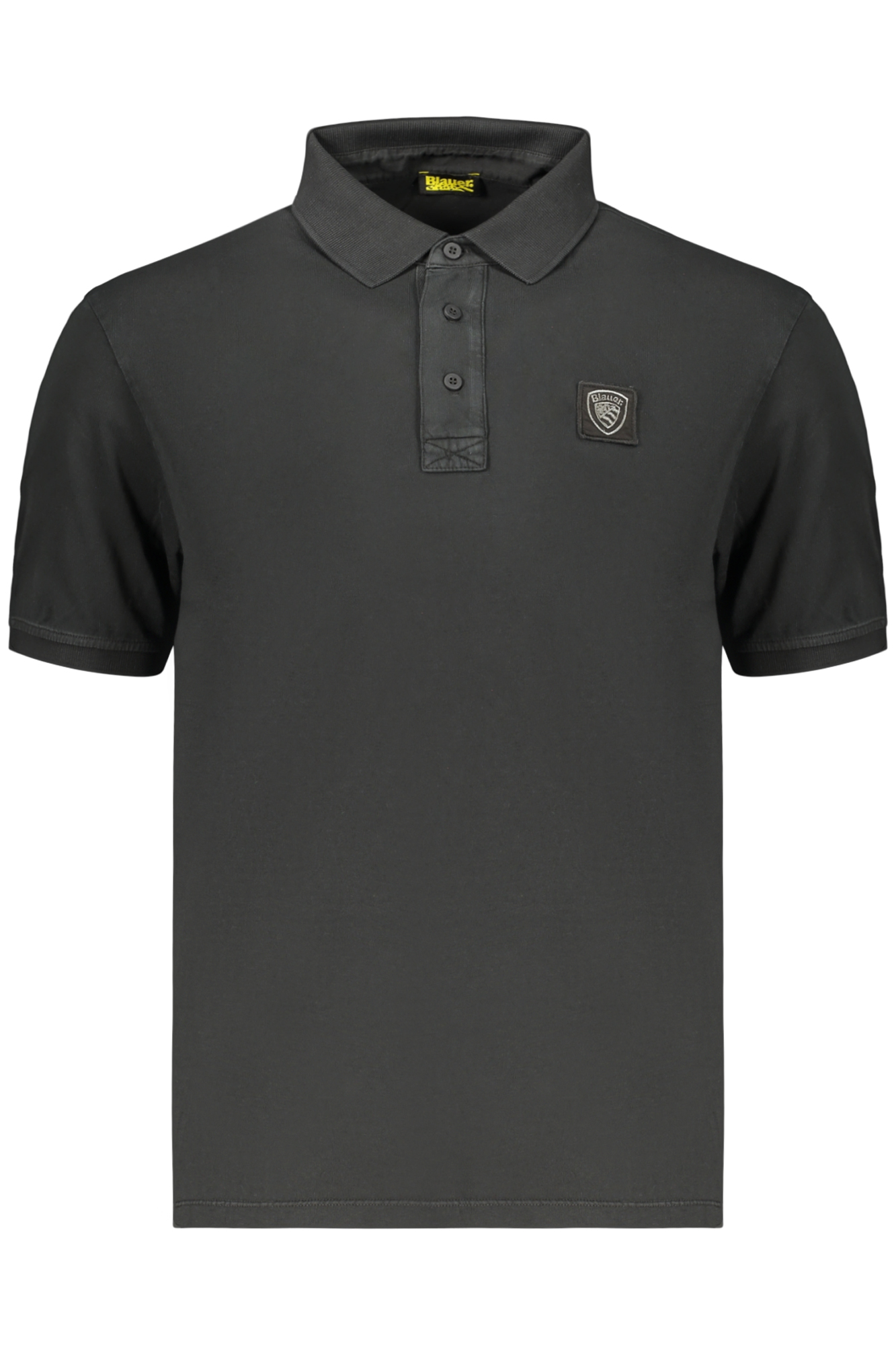 BLAUER APPAREL Herren-Poloshirt mit kurzen Ärmeln, Schwarz