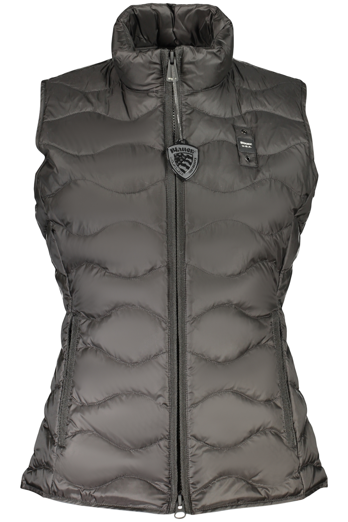 BLAUER APPAREL DAMEN ÄRMELLOSE JACKE IN SCHWARZ