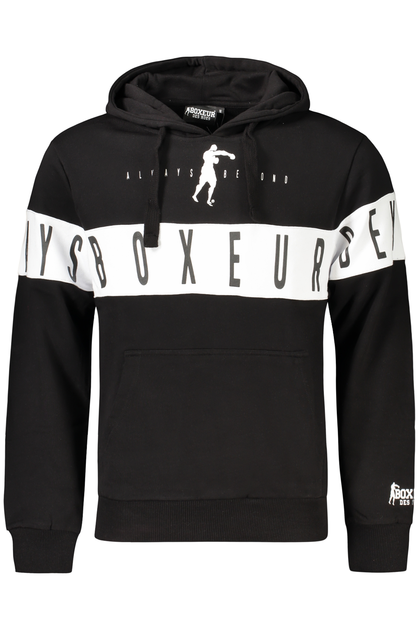 BOXEUR DES RUES SCHWARZES HERREN-SWEATSHIRT MIT REISSVERSCHLUSS