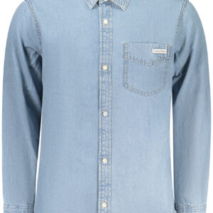 CALVIN KLEIN Herren-Langarmhemd, Blau