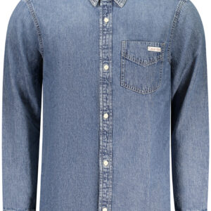 CALVIN KLEIN Herren-Langarmhemd, Blau