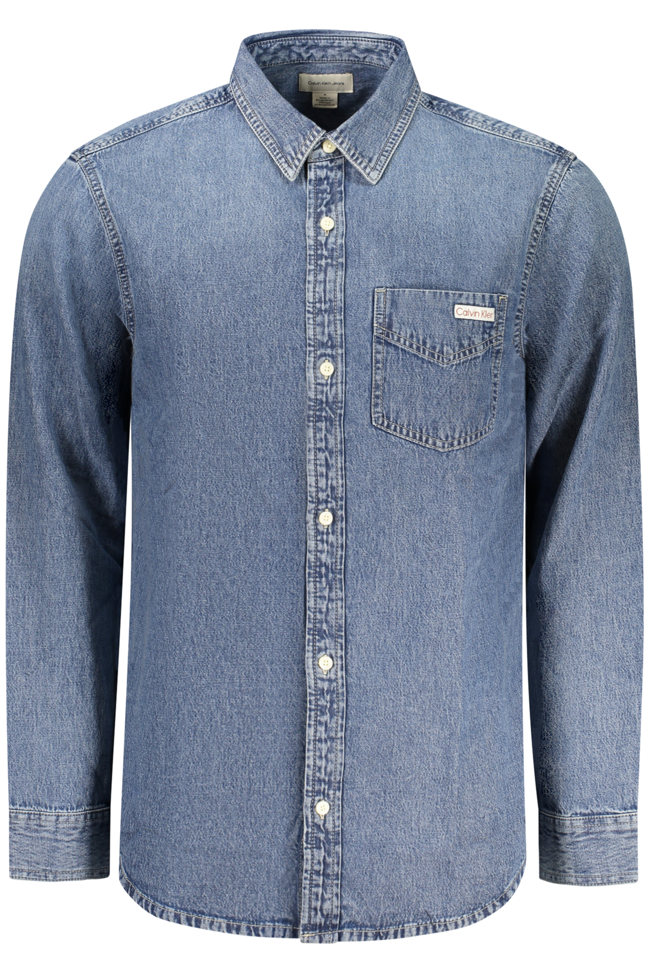 CALVIN KLEIN Herren-Langarmhemd, Blau