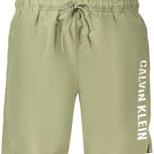 CALVIN KLEIN HERREN BADEANZUG MIT GRÜNEM UNTERTEIL