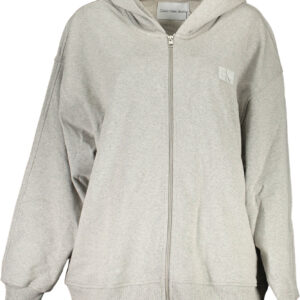 CALVIN KLEIN SWEATSHIRT MIT REISSVERSCHLUSS DAMEN GRAU