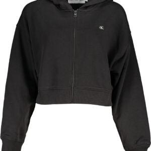 CALVIN KLEIN SCHWARZES ZIP-SWEATSHIRT FÜR DAMEN