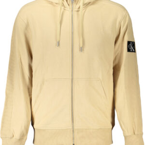 CALVIN KLEIN BEIGES REISSVERSCHLUSS-SWEATSHIRT FÜR HERREN