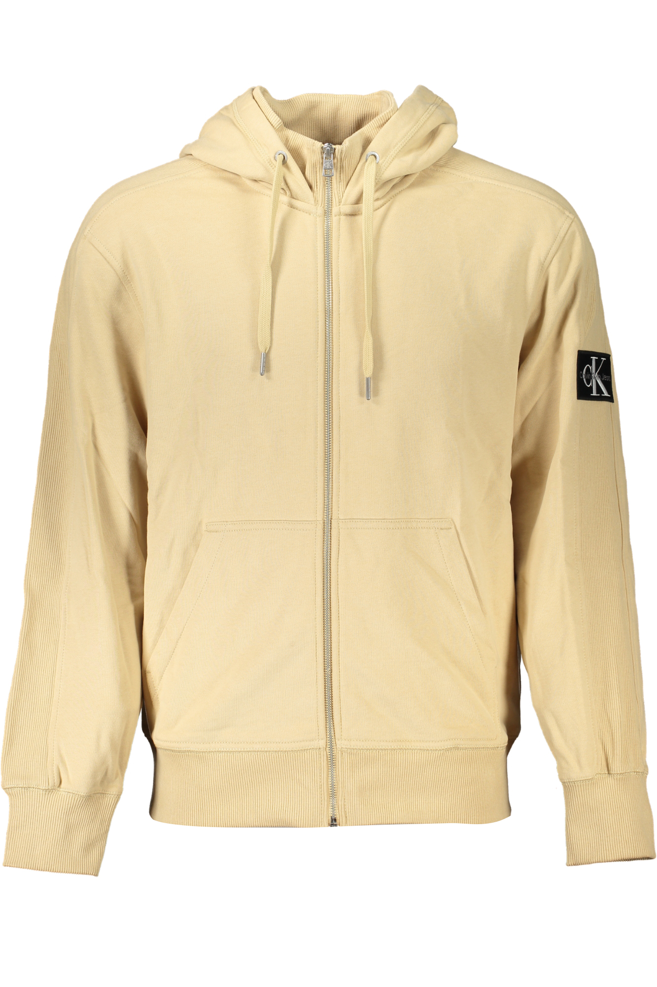 CALVIN KLEIN BEIGES REISSVERSCHLUSS-SWEATSHIRT FÜR HERREN