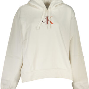 CALVIN KLEIN DAMEN-SWEATSHIRT MIT REISSVERSCHLUSS WEISS