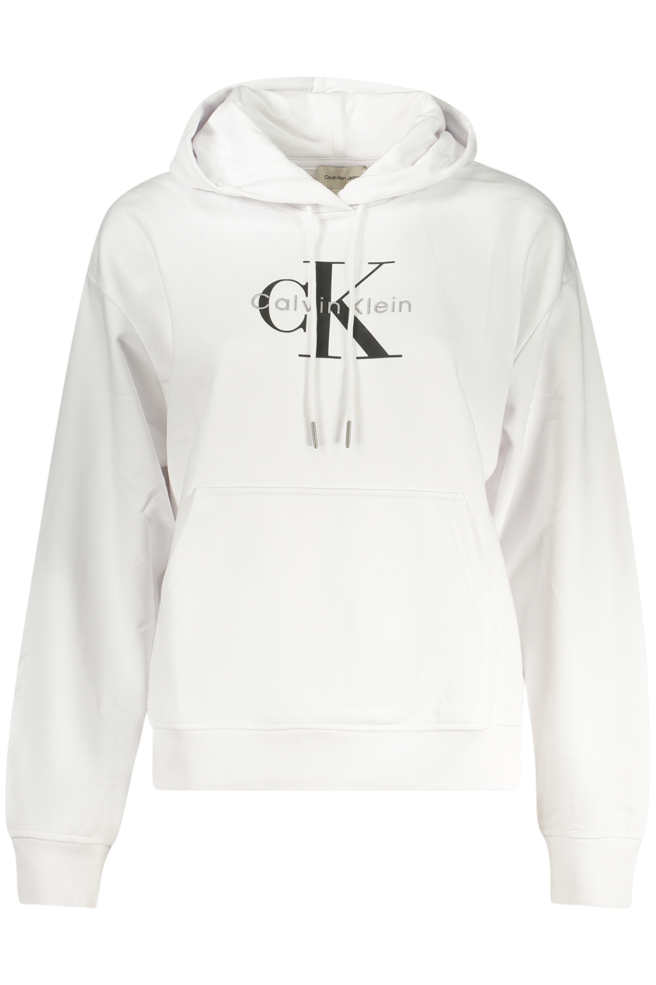 CALVIN KLEIN DAMEN-SWEATSHIRT MIT REISSVERSCHLUSS, WEISS