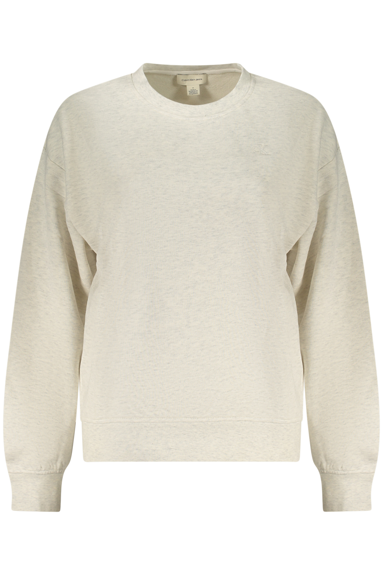 CALVIN KLEIN DAMEN-SWEATSHIRT MIT REISSVERSCHLUSS, GRAU