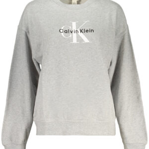 CALVIN KLEIN DAMEN-SWEATSHIRT MIT REISSVERSCHLUSS, GRAU