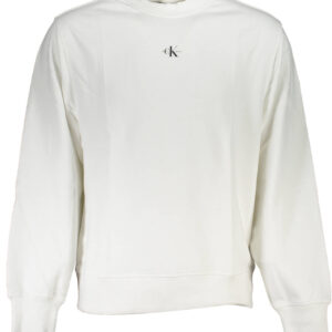 CALVIN KLEIN HERREN-SWEATSHIRT MIT ZIP WEISS