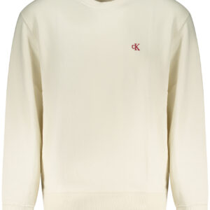 CALVIN KLEIN Herren-Sweatshirt mit Reißverschluss, weiß