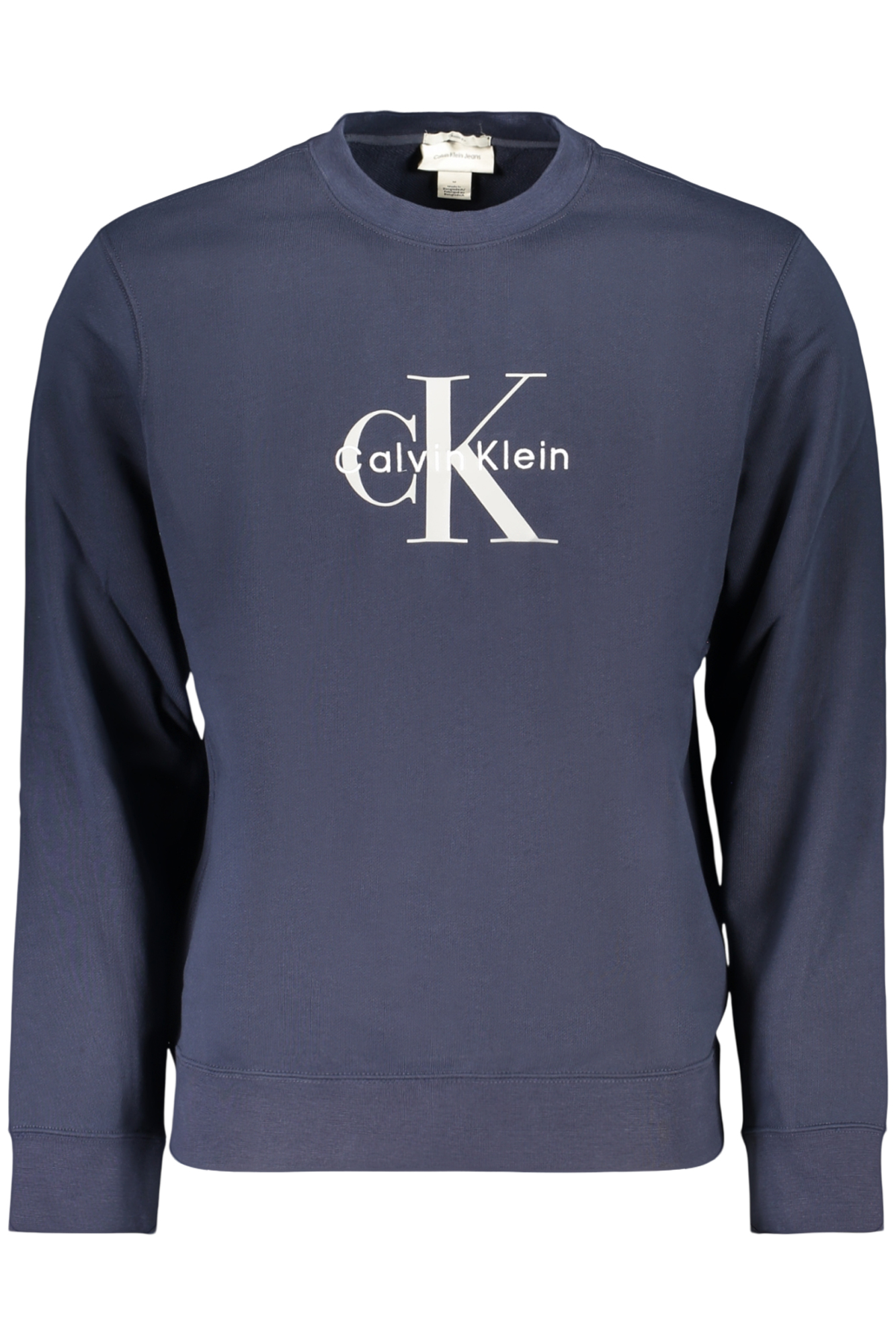 CALVIN KLEIN HERREN-SWEATSHIRT, BLAU, MIT REISSVERSCHLUSS