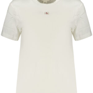CALVIN KLEIN DAMEN-T-SHIRT MIT KURZEN ÄRMELN, WEISS