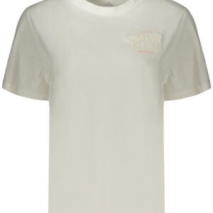 CALVIN KLEIN DAMEN-T-SHIRT MIT KURZEN ÄRMELN, WEISS