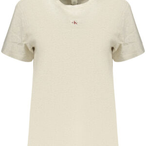 CALVIN KLEIN DAMEN-T-SHIRT MIT KURZEN ÄRMELN, GRAU