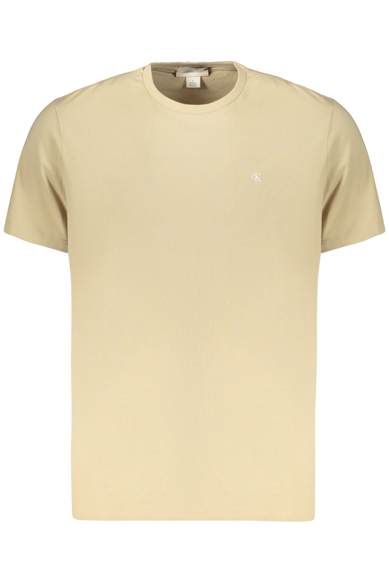 CALVIN KLEIN HERREN-T-SHIRT MIT KURZEN ÄRMELN, BEIGE