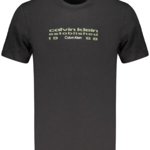 CALVIN KLEIN HERREN-T-SHIRT MIT KURZEN ÄRMELN, SCHWARZ