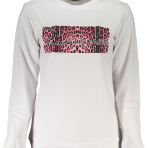 CAVALLI CLASS WEISSES SWEATSHIRT FÜR DAMEN OHNE REISSVERSCHLUSS