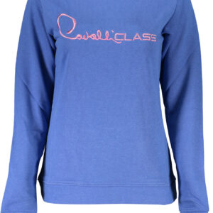 CAVALLI CLASS DAMEN-SWEATSHIRT MIT REISSVERSCHLUSS BLAU
