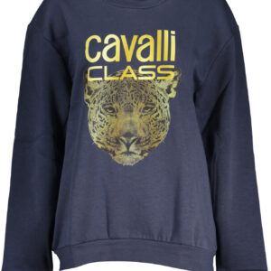 CAVALLI CLASS DAMEN-SWEATSHIRT MIT REISSVERSCHLUSS BLAU